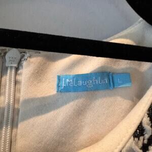 J McLaughlin gorgeous textured dress white and blue large